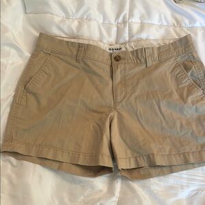 Old Navy Tan Bermuda Shorts Relaxed Fit Cotton